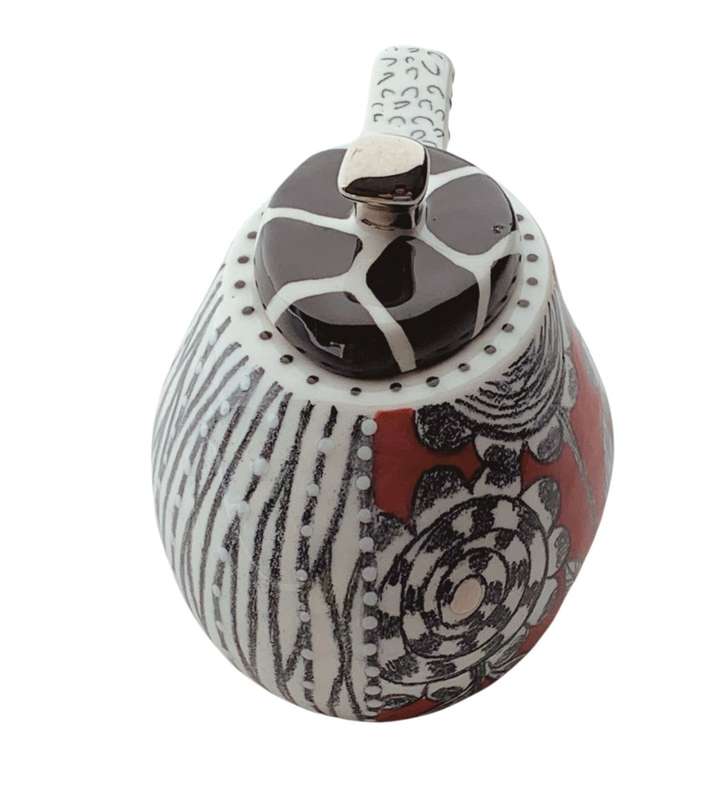 Reduced! Elke Jones Art Collection: Handmade Ceramic Sugar Pot