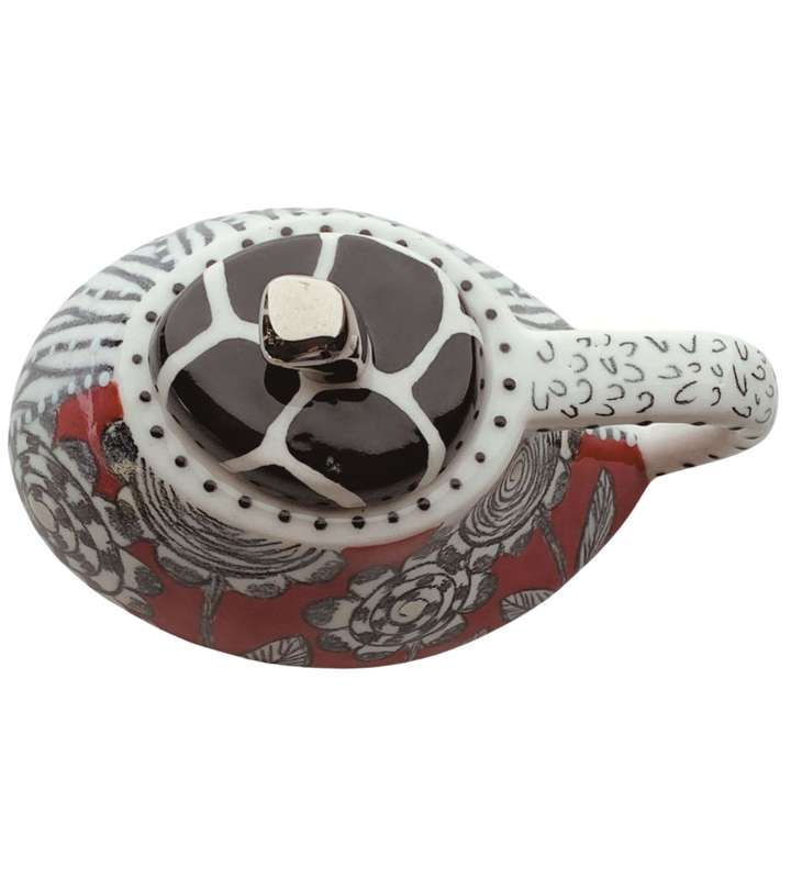 Reduced! Elke Jones Art Collection: Handmade Ceramic Sugar Pot