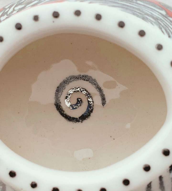 Reduced! Elke Jones Art Collection: Handmade Ceramic Sugar Pot