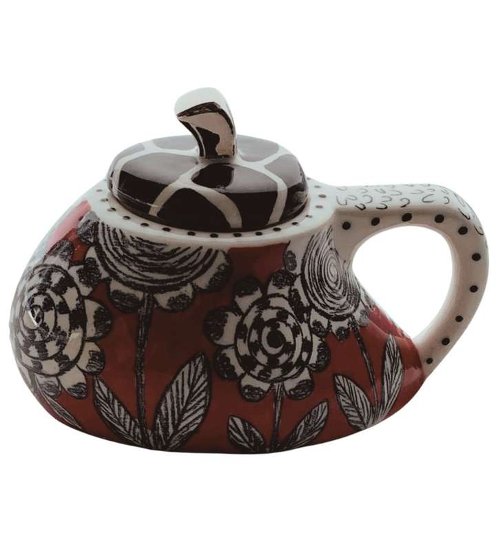 Reduced! Elke Jones Art Collection: Handmade Ceramic Sugar Pot
