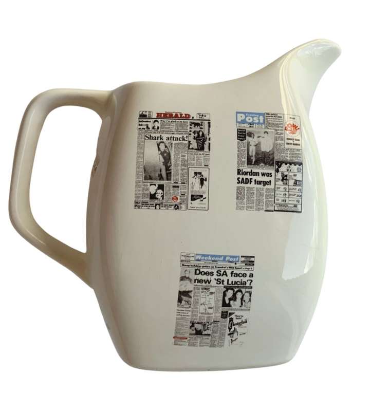 Vintage Bar Advertising Ceramic Pitcher: Bar Décor Jug