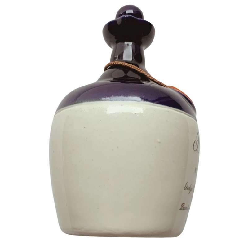 Original Ceramic Ballantine`s Scotch Whisky Decanter - Cobalt Blue