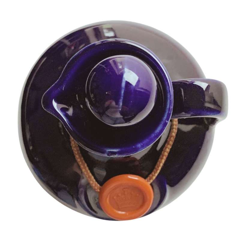 Original Ceramic Ballantine`s Scotch Whisky Decanter - Cobalt Blue