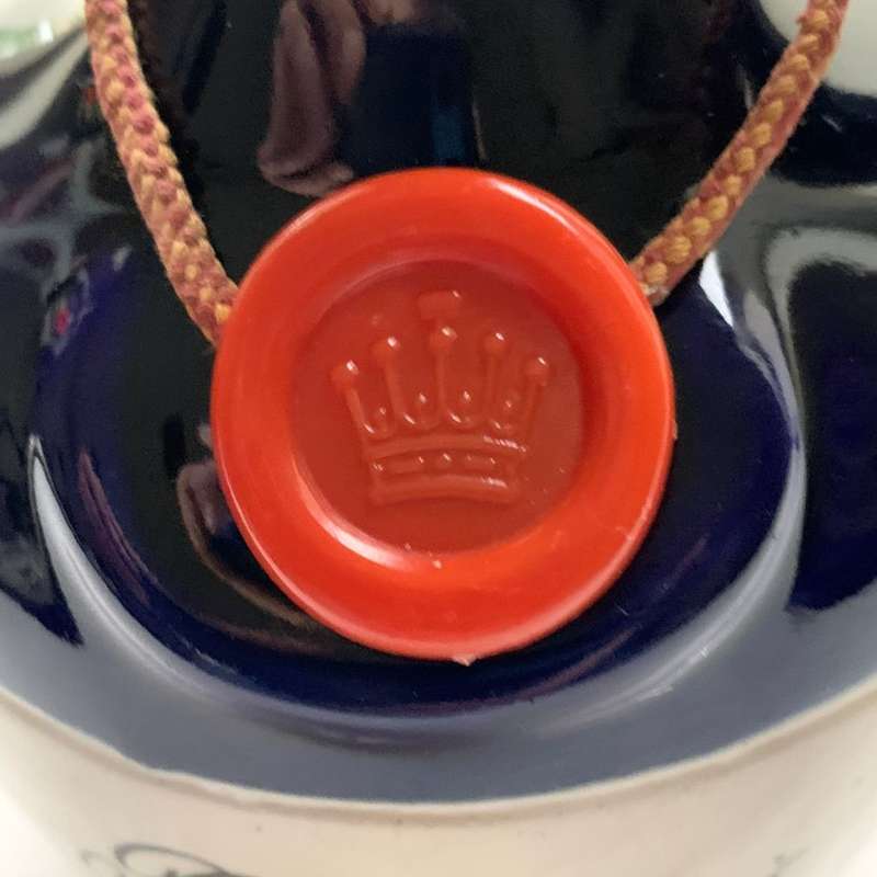 Original Ceramic Ballantine`s Scotch Whisky Decanter - Cobalt Blue