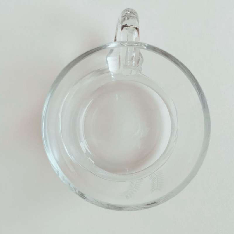 Set of 3 Vintage Crystal Cut Glass Wheat Design Mugs