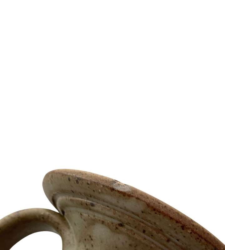 Vintage 1960s Dutch Shino Style Small Buff Sandstone Chamberstick Candleholder