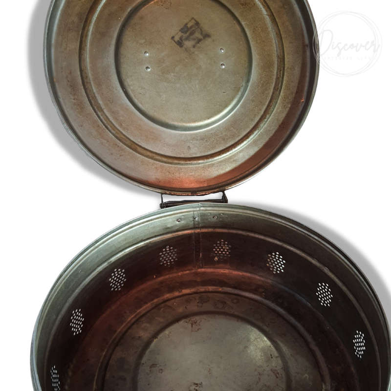 Large 36cm Vintage Medical Instrument Drum - Italian Sterilizer Company Lo
