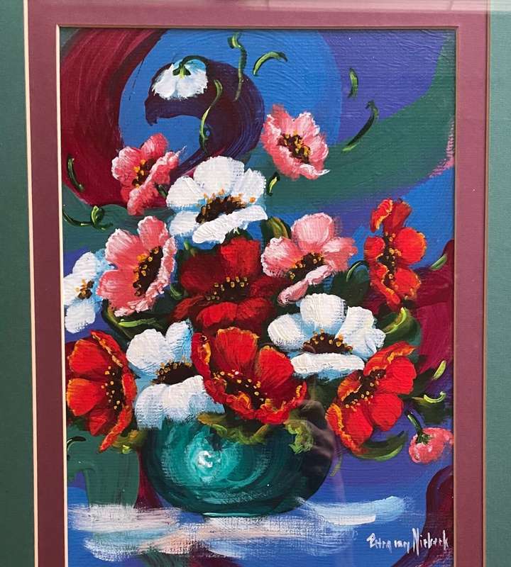 Reduced! Oil Painting by Petra van Niekerk - Still Life Flowers - Beautiful Art