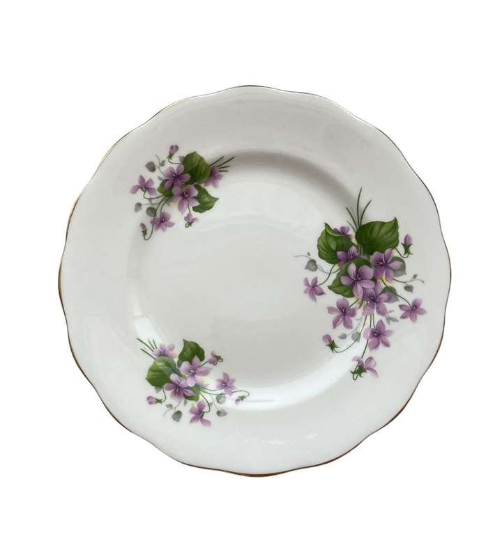 Rare 1949 Royal Standard Fine Bone China Tea Set - Purple Floral Pattern with Violet Accents