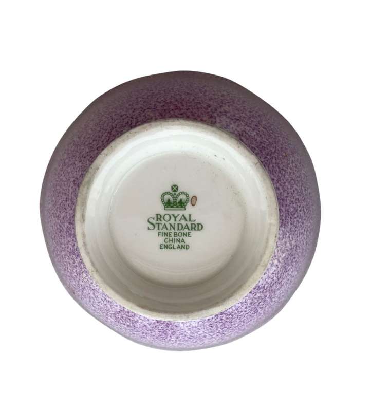 Rare 1949 Royal Standard Fine Bone China Tea Set - Purple Floral Pattern with Violet Accents