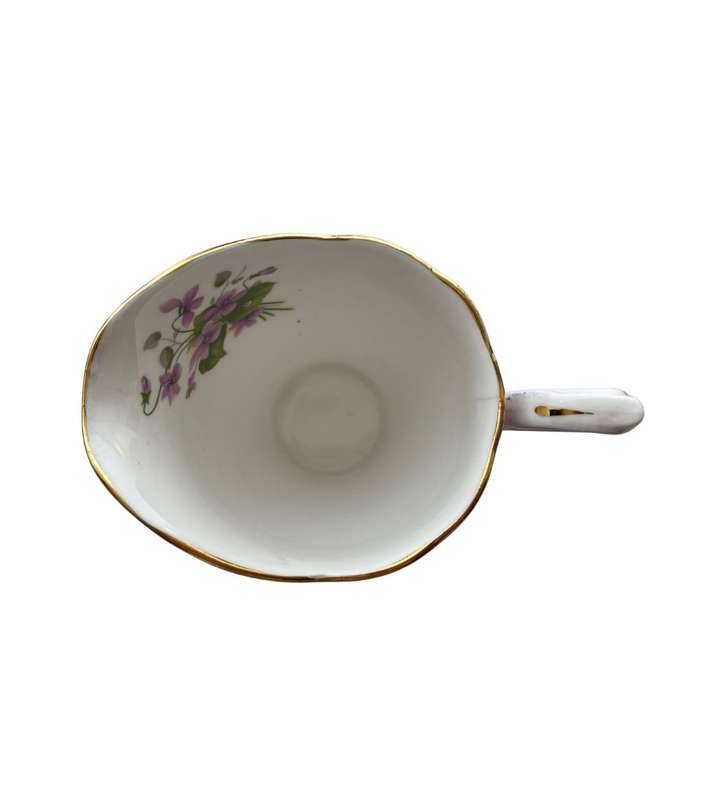Rare 1949 Royal Standard Fine Bone China Tea Set - Purple Floral Pattern with Violet Accents