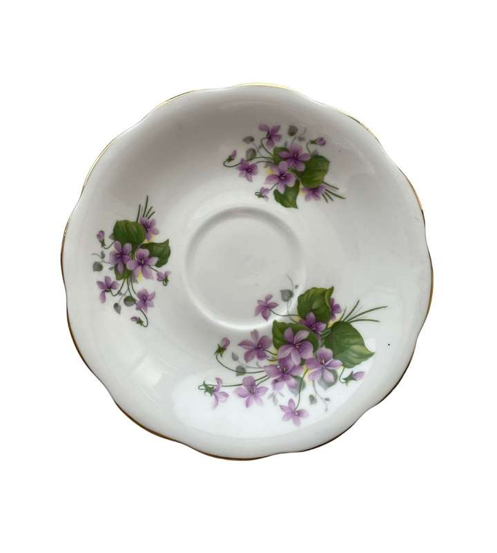 Rare 1949 Royal Standard Fine Bone China Tea Set - Purple Floral Pattern with Violet Accents