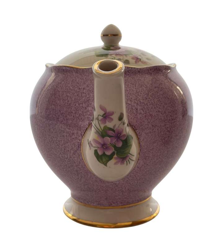 Rare 1949 Royal Standard Fine Bone China Tea Set - Purple Floral Pattern with Violet Accents