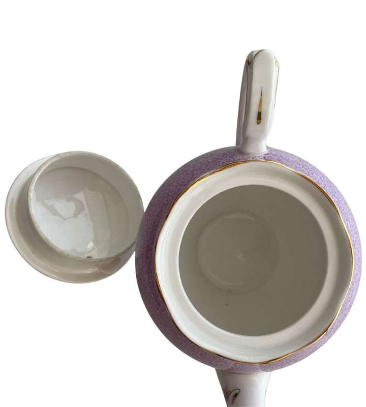 Rare 1949 Royal Standard Fine Bone China Tea Set - Purple Floral Pattern with Violet Accents