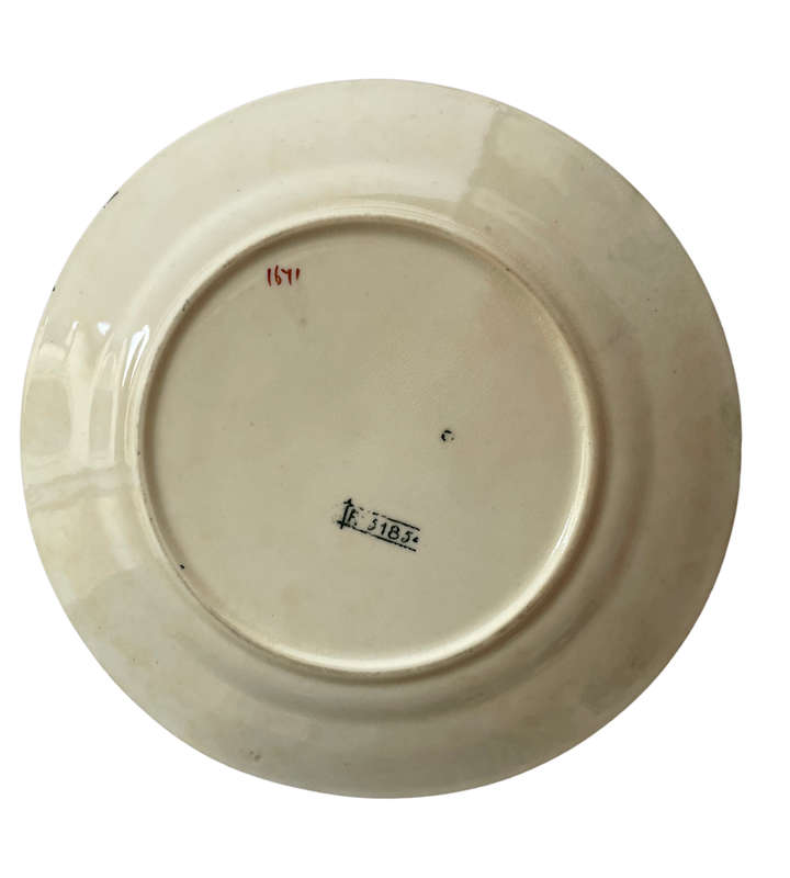 Antique Porcelain Bottle Green and Gold China 6-Piece Set - RD 51854- Decoraters mark 1671