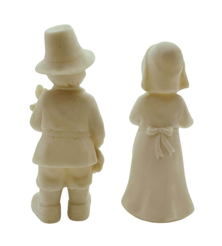 Harvestcrafts Polystone Fall Decorative Pilgrim Children Table Pieces - Set of 2 - 2009