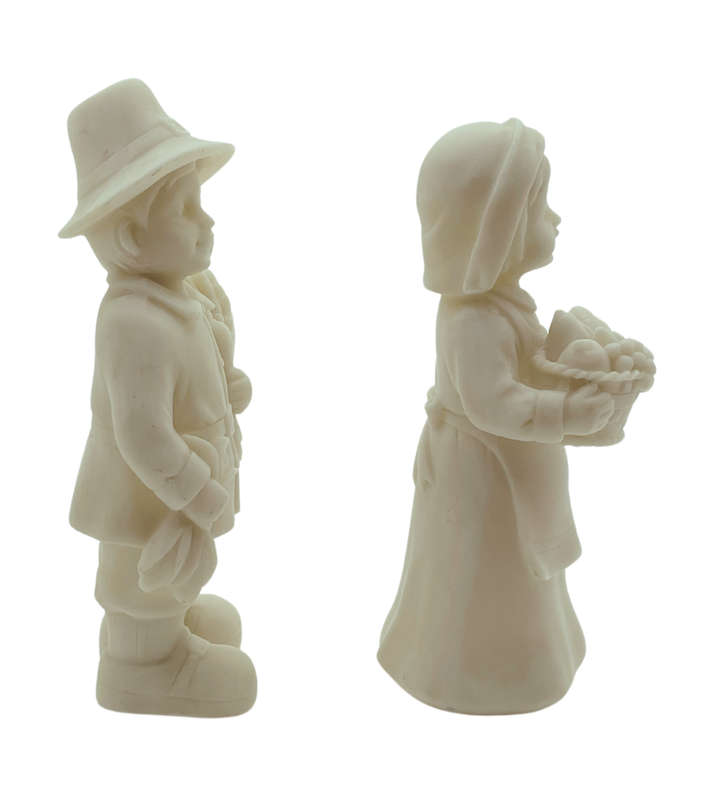 Harvestcrafts Polystone Fall Decorative Pilgrim Children Table Pieces - Set of 2 - 2009