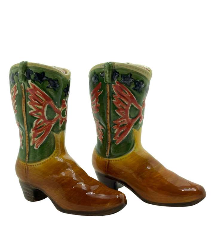 1992 Cowboy Boots Salt and Pepper Shaker Set- Small 10cm