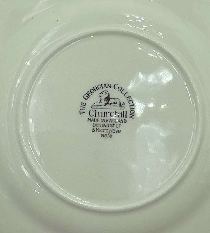 Vintage Finlandia Churchill England Georgian Collection Tea Plate with Blue Daisy`s