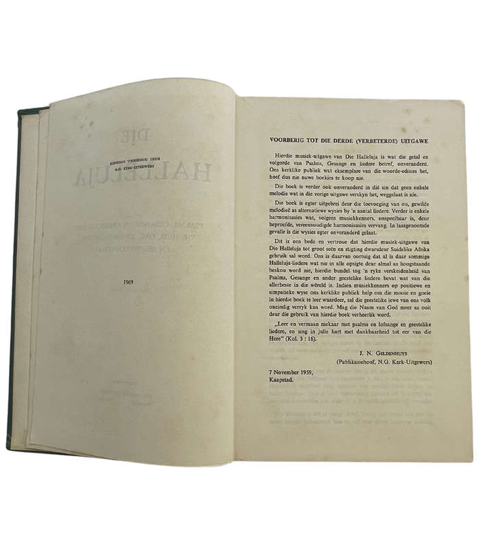 Die Halleluja Psalms, Gesange en ander Liedere 1959