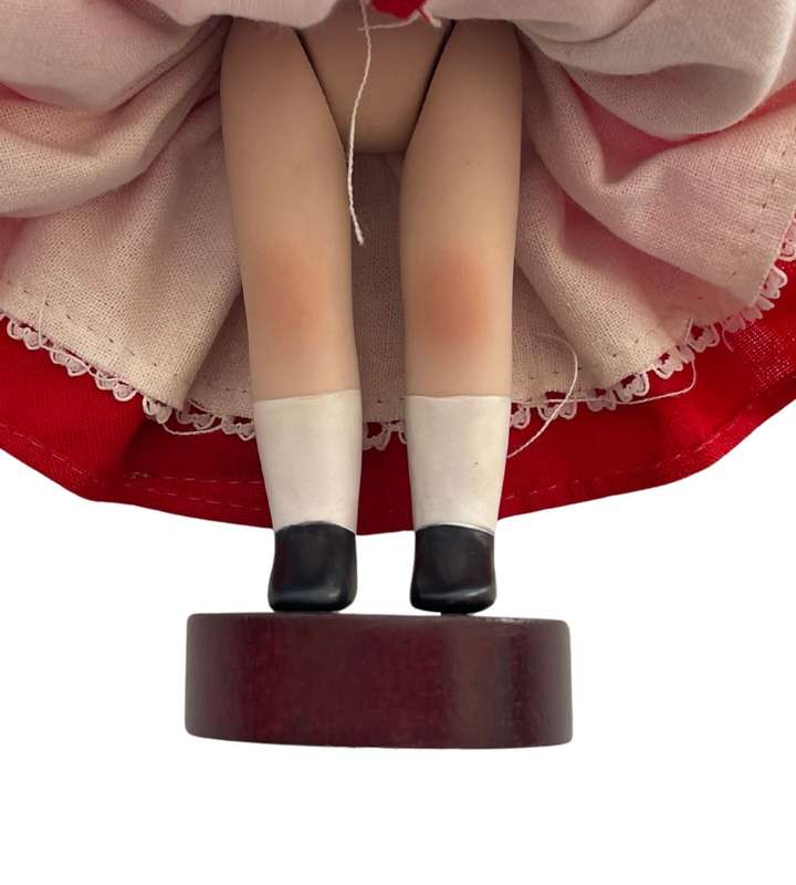 Vintage Schneider Porcelain Mini Doll 15cm  - Handmade with Lively Eyes