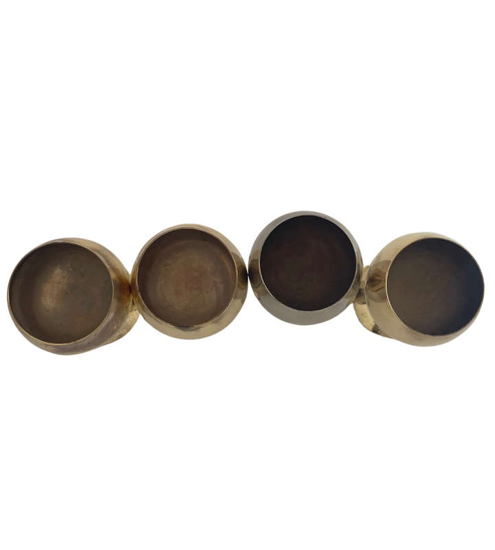 4-Piece Grapevine Stem Spanish Silverplated Wine Goblets - URANI DRFEBRES SPAIN 1931 SP, 10.5cm