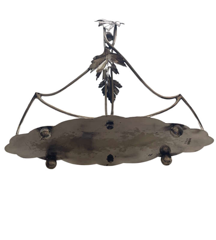 Antique Nickel Silver Wine Bottle Epergne or Cruet Stand