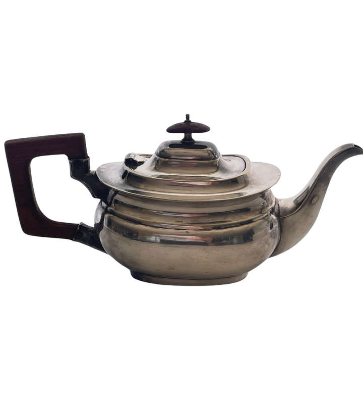 Antique EPNS Teapot with Wooden Handle & Finial