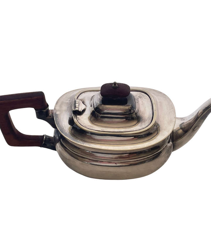 Antique EPNS Teapot with Wooden Handle & Finial