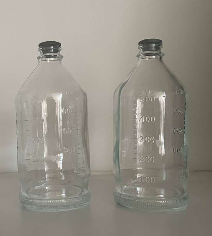 Reduced! Vintage Medical Glass IV Drip Bottles, Abbott Laboratories, Apothecary Collectibles