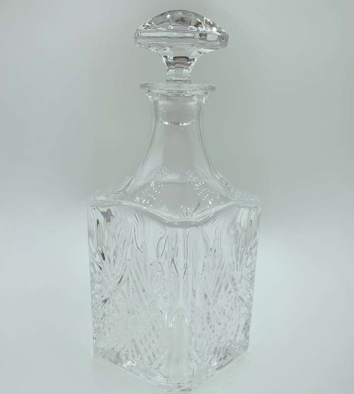 Vintage Cristal D`Arques-Durand Fontenay Square Decanter with Stopper - Discontinued 1995
