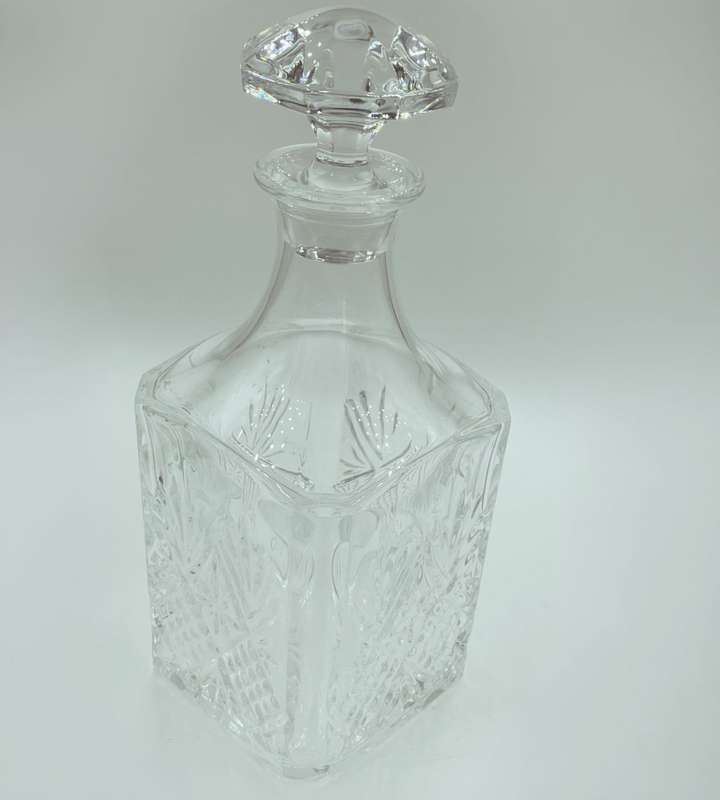 Vintage Cristal D`Arques-Durand Fontenay Square Decanter with Stopper - Discontinued 1995