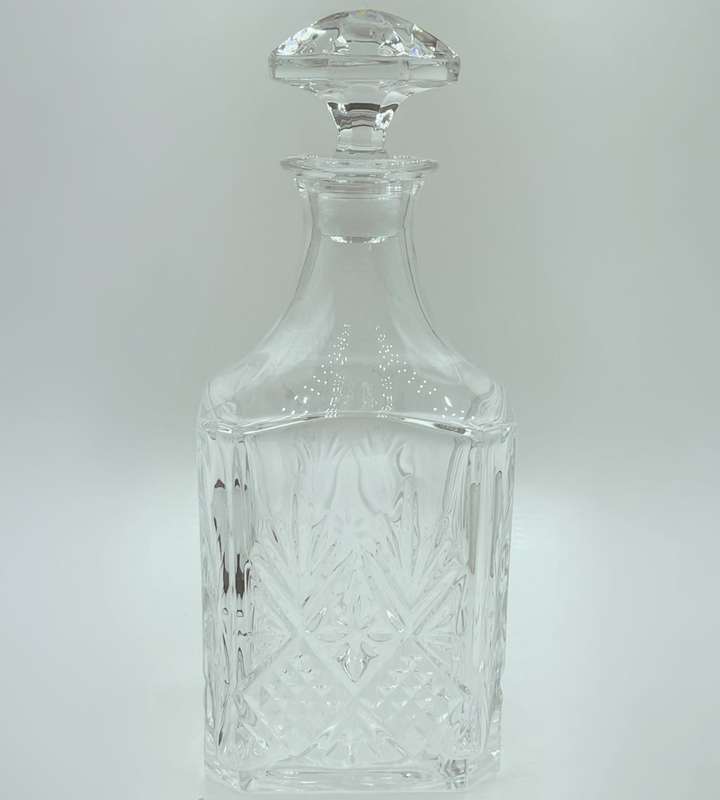 Vintage Cristal D`Arques-Durand Fontenay Square Decanter with Stopper - Discontinued 1995