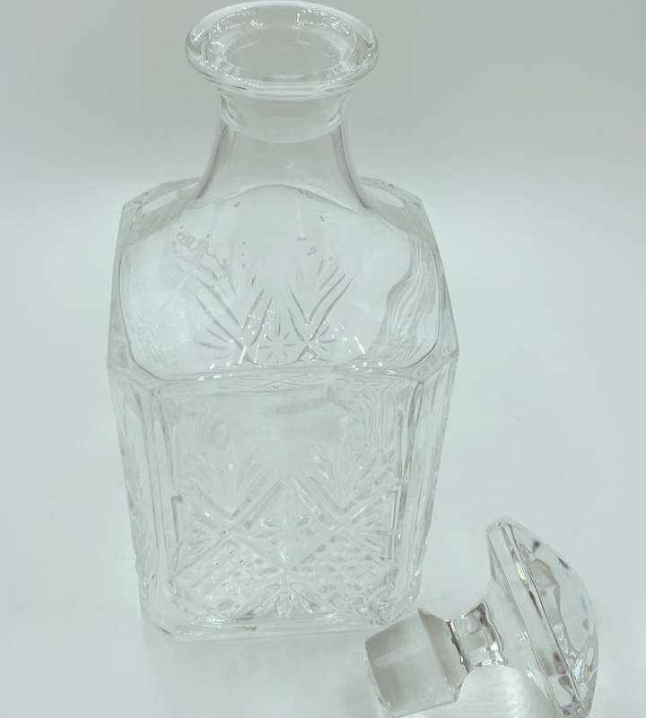 Vintage Cristal D`Arques-Durand Fontenay Square Decanter with Stopper - Discontinued 1995