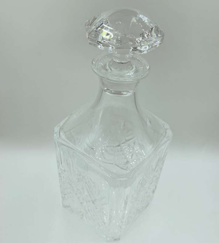 Vintage Cristal D`Arques-Durand Fontenay Square Decanter with Stopper - Discontinued 1995