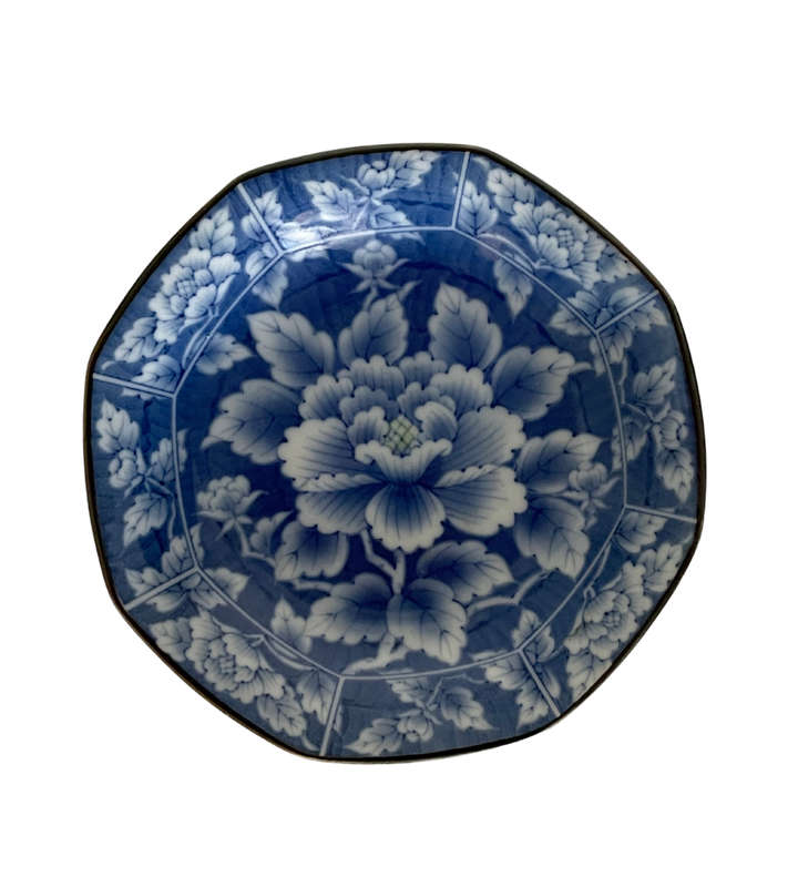 Small Arita True Porcelain Transfer Printed Seasoning Dish - Japanese Signature - 11.5cm