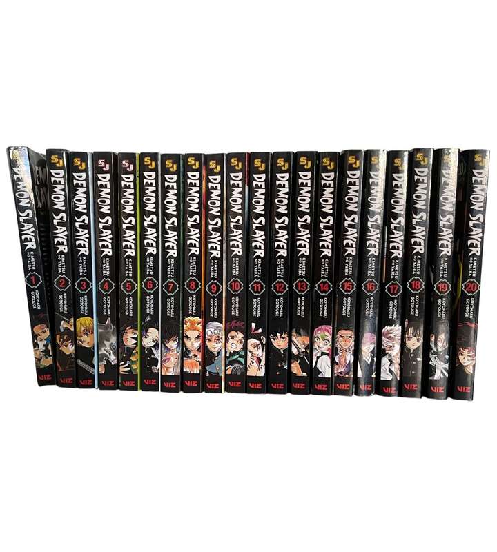 Complete Set of 20 Demon Slayer: Kimetsu no Yaiba Manga Books - Volumes 1-20 - Like New Condition