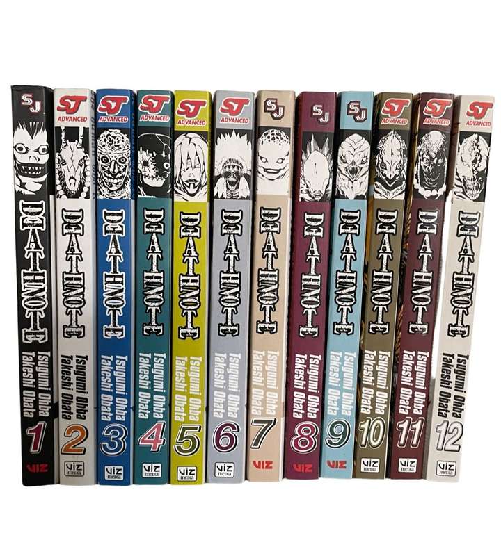 Complete Set of 12 Death Note Paperback Manga Books - Like New Condition