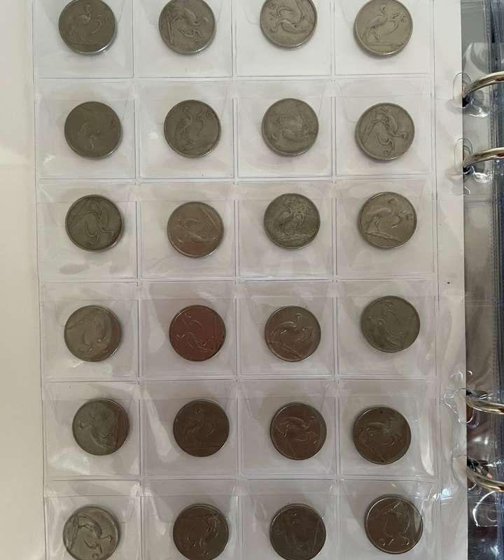 Exclusive Collection: 175 Discontinued South African Coins in Coin Album