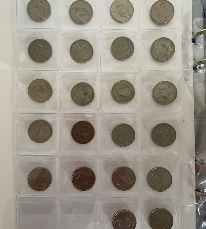 Exclusive Collection: 175 Discontinued South African Coins in Coin Album