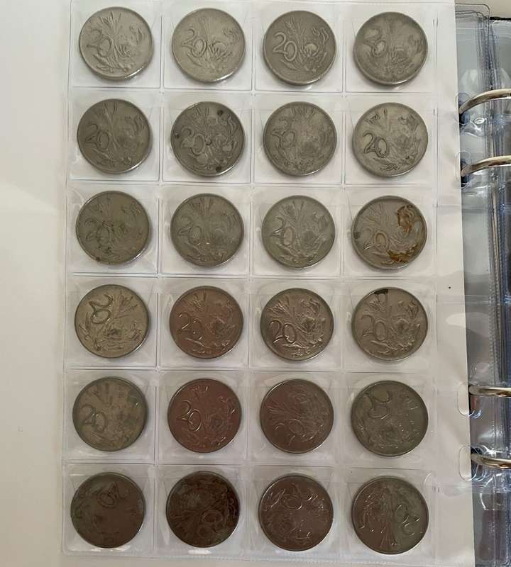 Exclusive Collection: 175 Discontinued South African Coins in Coin Album