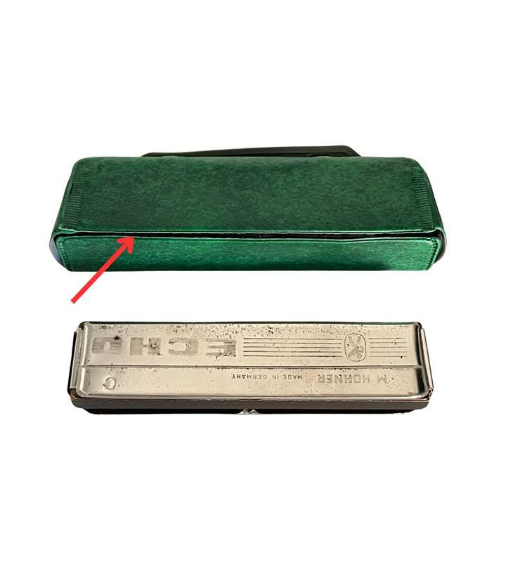 Vintage M. Hohner ECHO No. 2209 Harmonica in Key of C with Green Case - Made in Germany