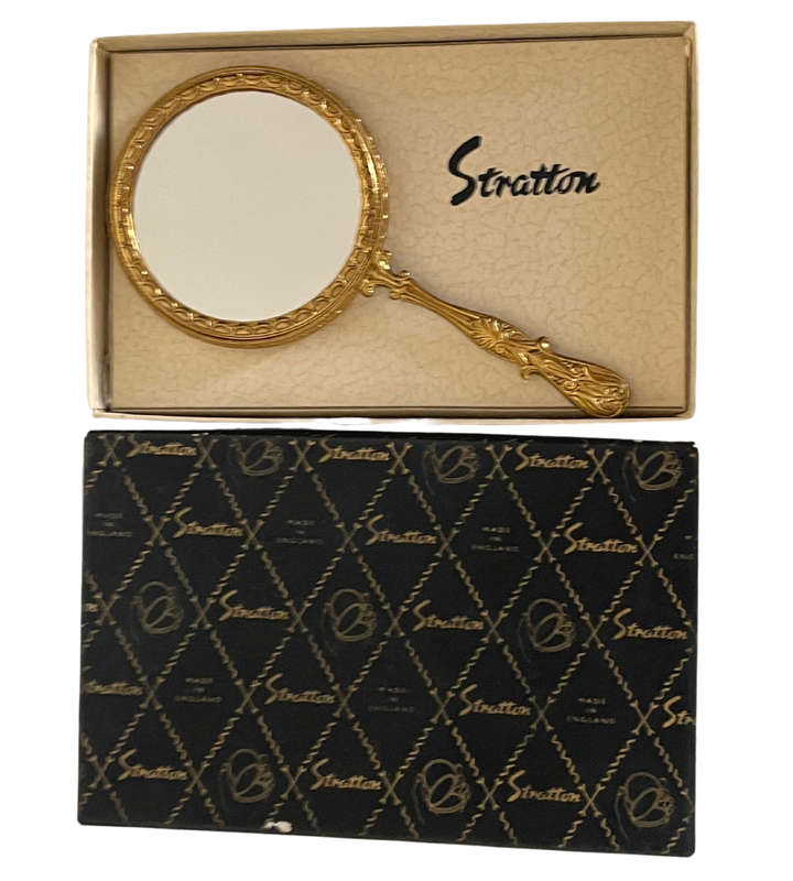 Reduced! Vintage 1950s Stratton Mini Handheld Mirror  Limited Edition, Original Box, Birmingham