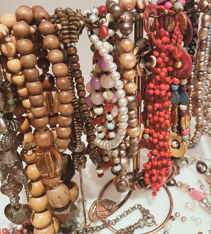 Huge Vintage Costume Jewelry Bundle - 170+ Pieces - Necklaces, Bangles, Earrings, Rosary