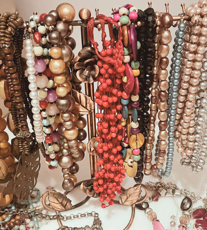 Huge Vintage Costume Jewelry Bundle - 170+ Pieces - Necklaces, Bangles, Earrings, Rosary