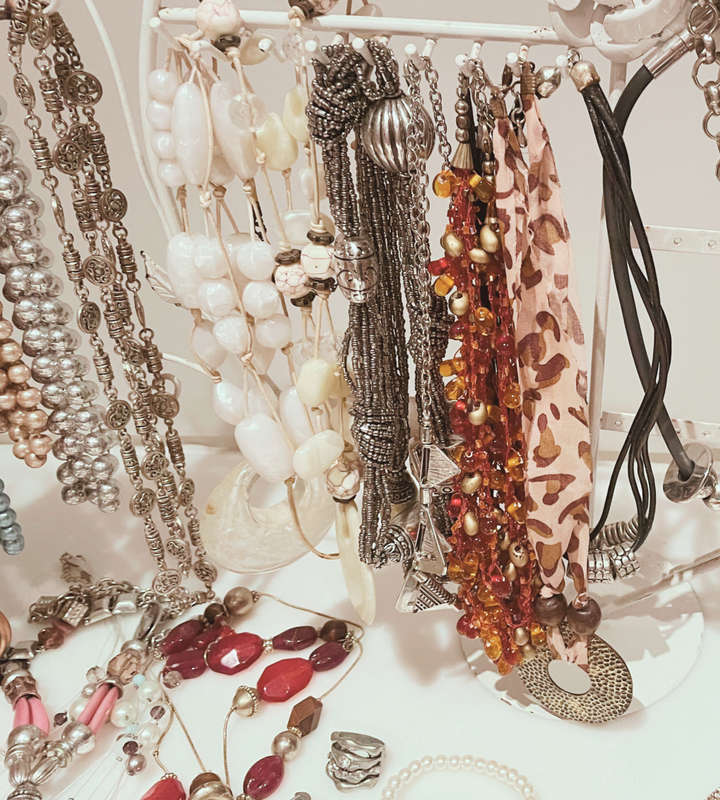 Huge Vintage Costume Jewelry Bundle - 170+ Pieces - Necklaces, Bangles, Earrings, Rosary