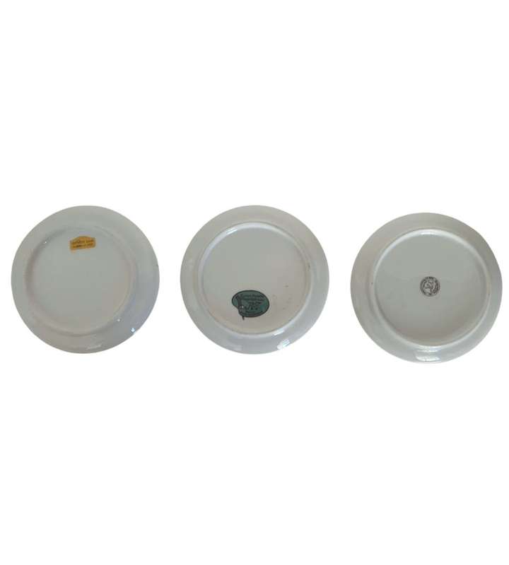 Vintage 3-Piece Collectible Coaster Plates - Made in Germany - Rhineland & Bavaria Decor 10cm