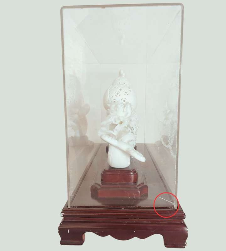 Reduced ! Chinese porcelain Artwork - Auspicious & Favoring White Porcelain Ornament