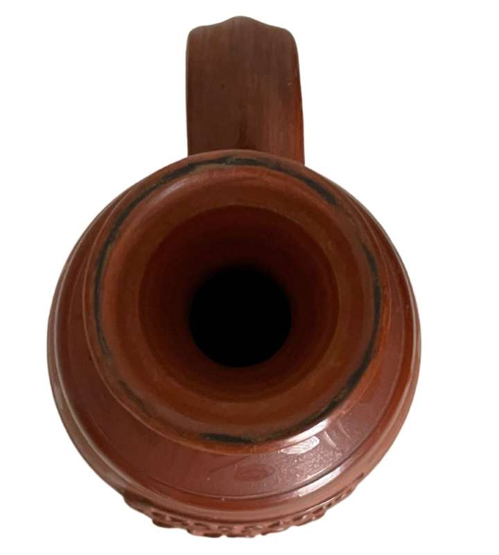 3-Piece Red Pottery Collection: Unglazed Holder, Portuguese Olive Oil Pitcher