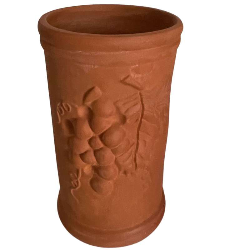 3-Piece Red Pottery Collection: Unglazed Holder, Portuguese Olive Oil Pitcher